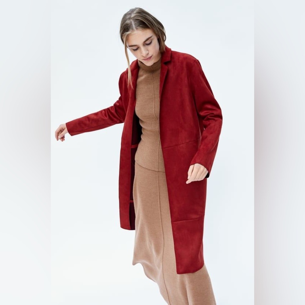 Zara Red Suede Jacket